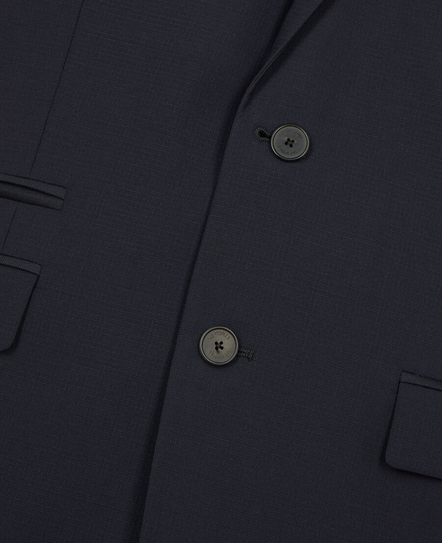 The Kooples H DARK NAVY navy blue wool suit jacket