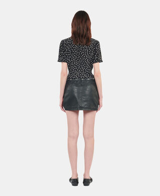 The Kooples DAMEN BLACK WHITE schwarzes hemd mit punkten