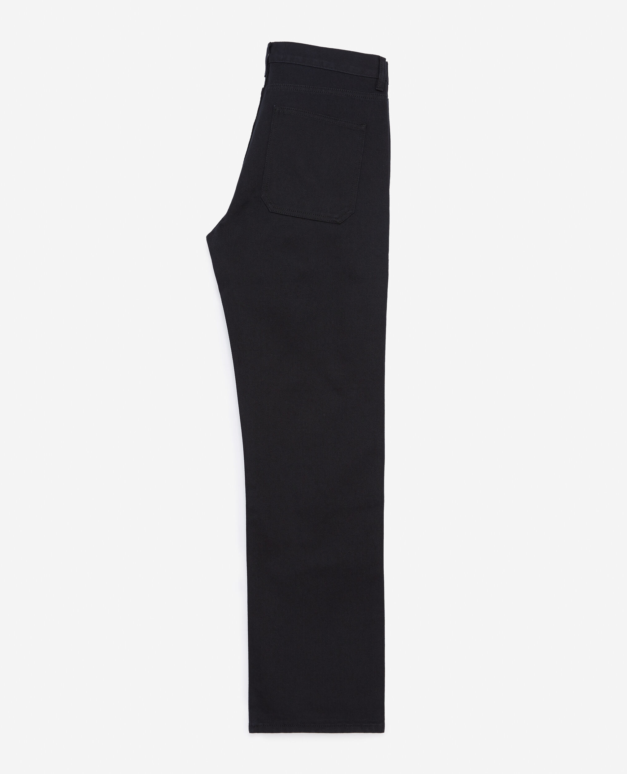 Black straight-cut jeans with side pockets, BLACK, hi-res image number null