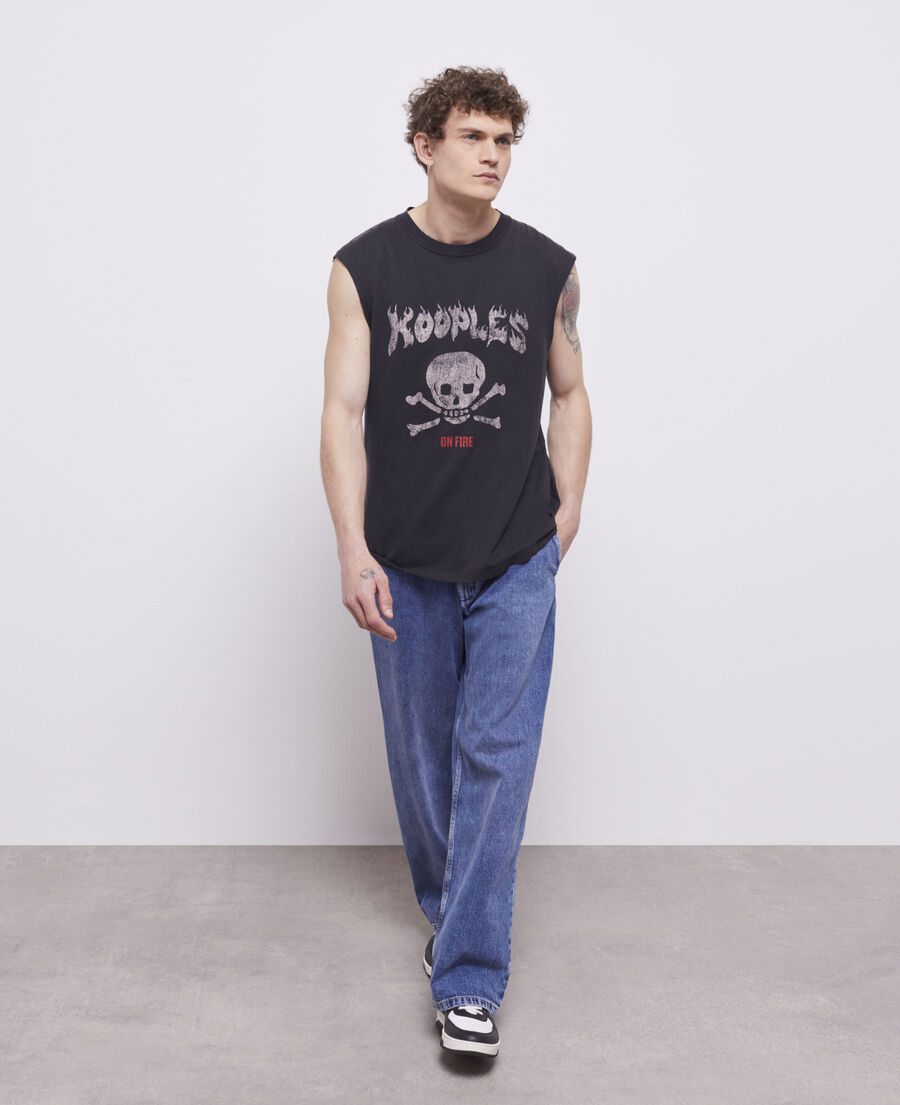 camiseta serigrafiada negra