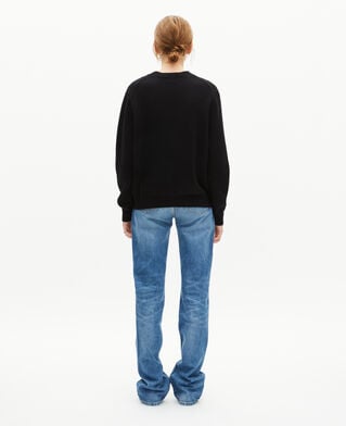 The Kooples WOMEN BLACK sweater with black lurex jaquard