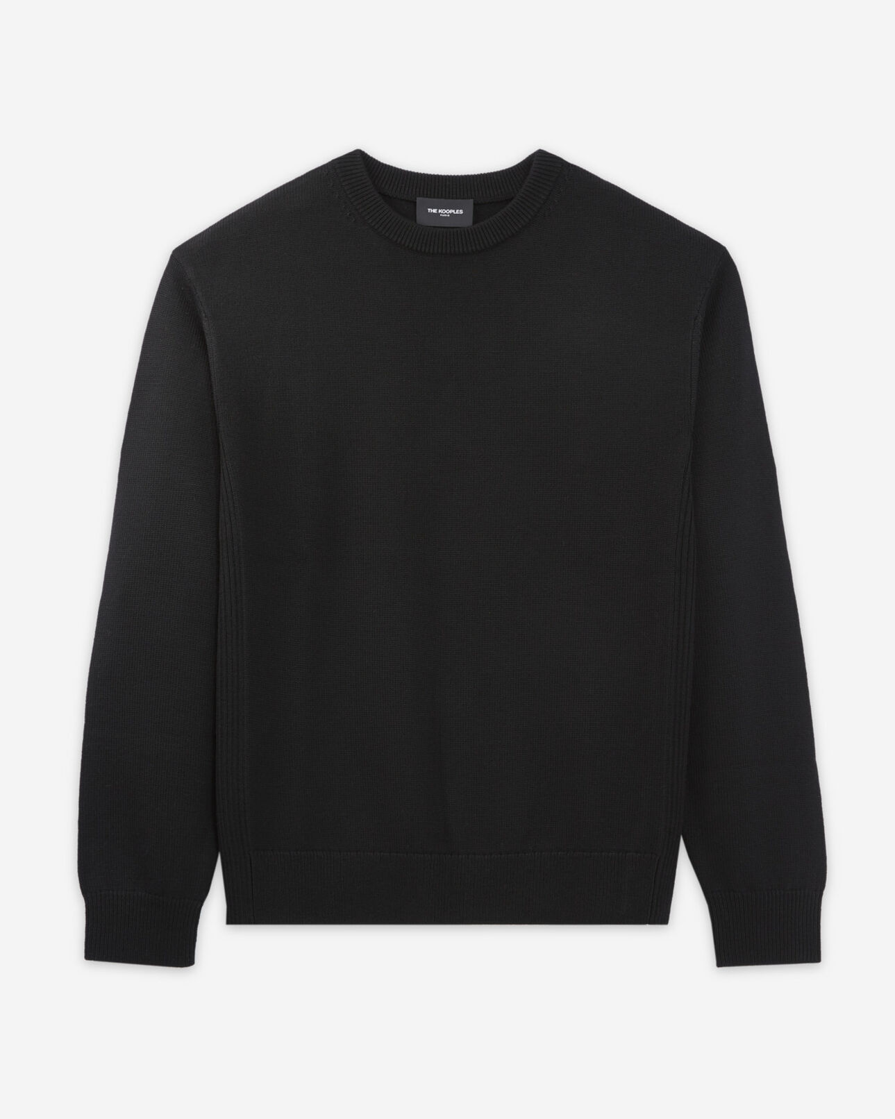 The Kooples HOMBRE BLACK jersey negro punto redondo triple banda