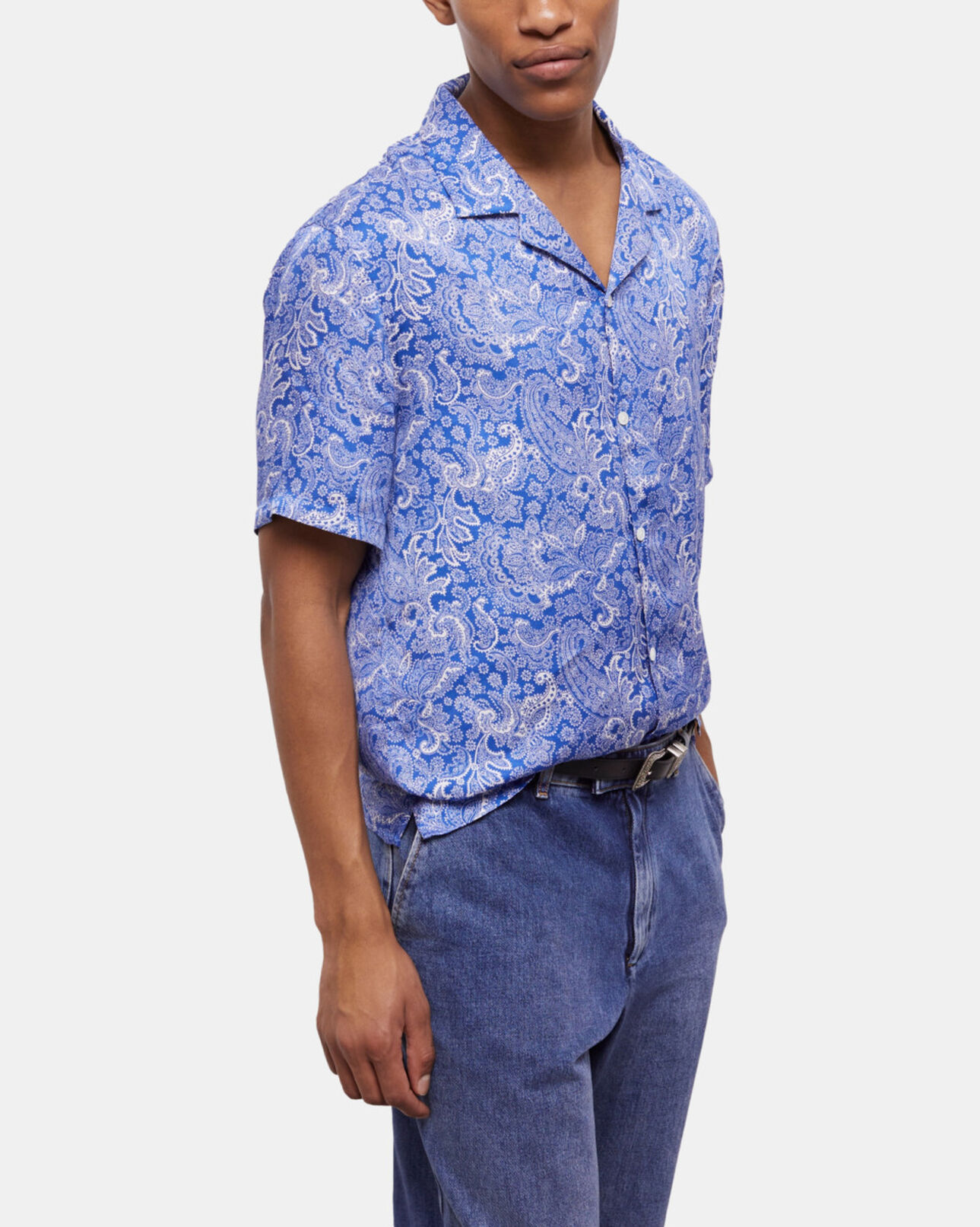 The Kooples HOMME BLUE chemise imprimée bleue