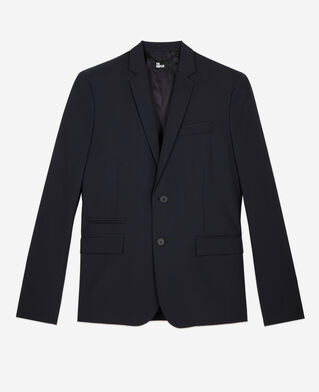 The Kooples H DARK NAVY navy blue wool suit jacket