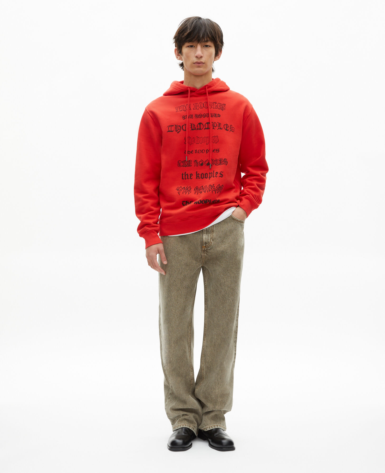 The Kooples HOMBRE RED sudadera capucha serigrafía roja