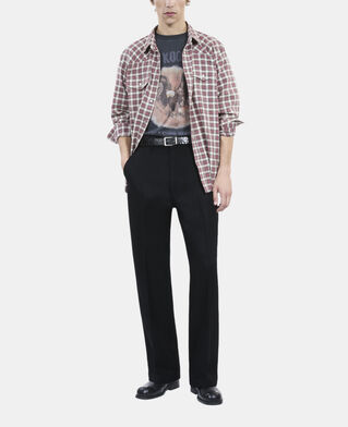 The Kooples MEN BLACK black wool trousers