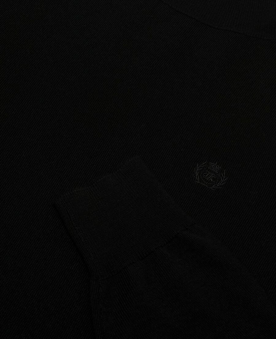 The Kooples HOMME BLACK pull col roul&eacute; en laine m&eacute;rinos noir