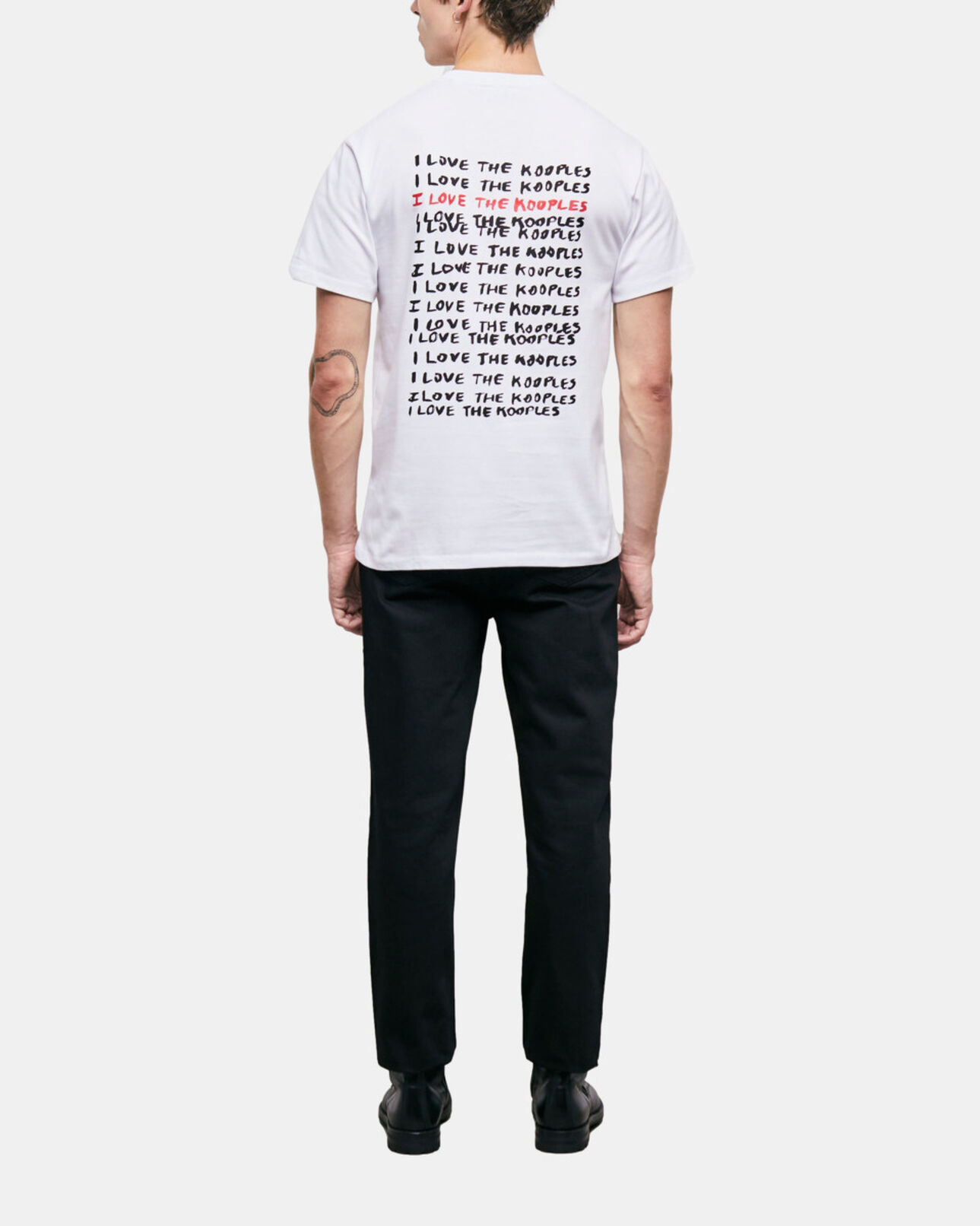 The Kooples HOMME WHITE t-shirt homme i love kooples blanc