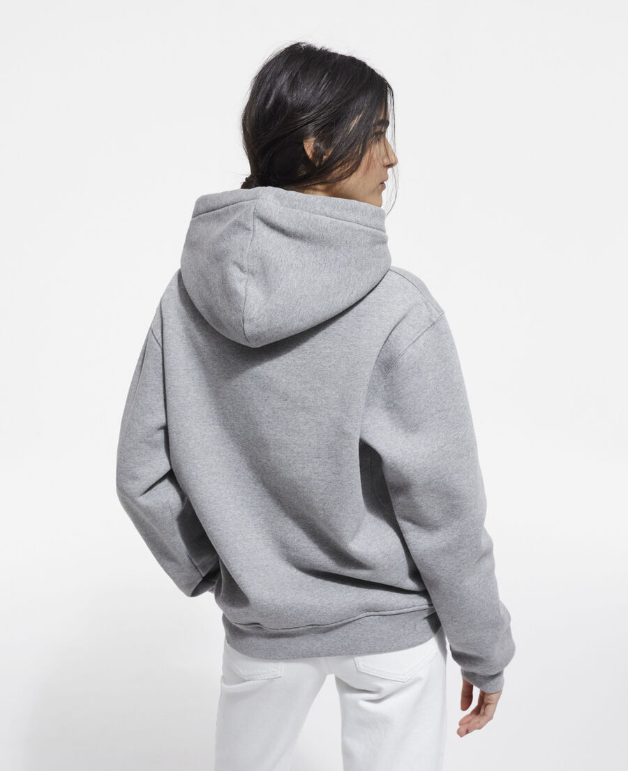 graues sweatshirt mit logo