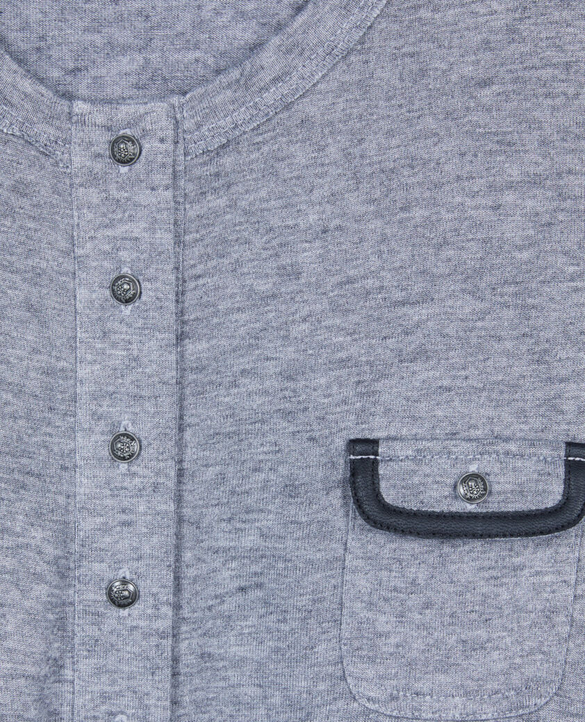 The Kooples FEMME GREY MELANGE t-shirt manches longues gris