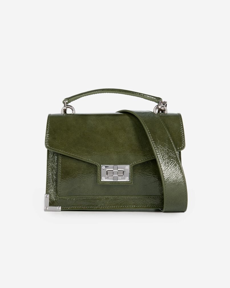 The Kooples FEMME OLIVE sac emily small en cuir vert