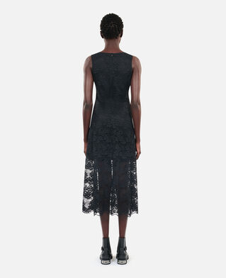 The Kooples WOMEN BLACK black lace long dress