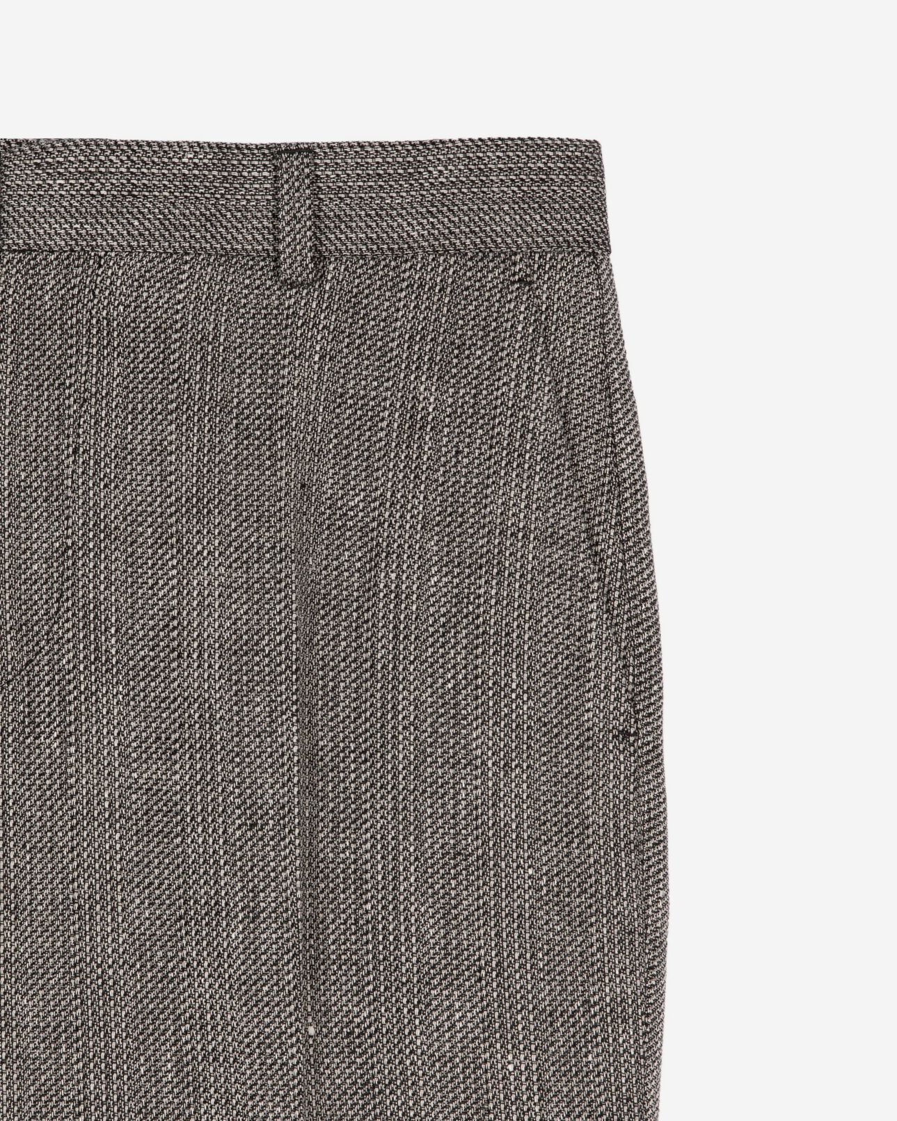 The Kooples WOMEN GREY grey wool and linen straight-leg tailored pants