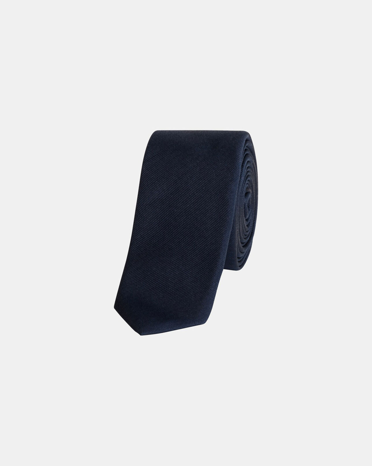 The Kooples HOMME DARK NAVY cravate soie bleue unie fine