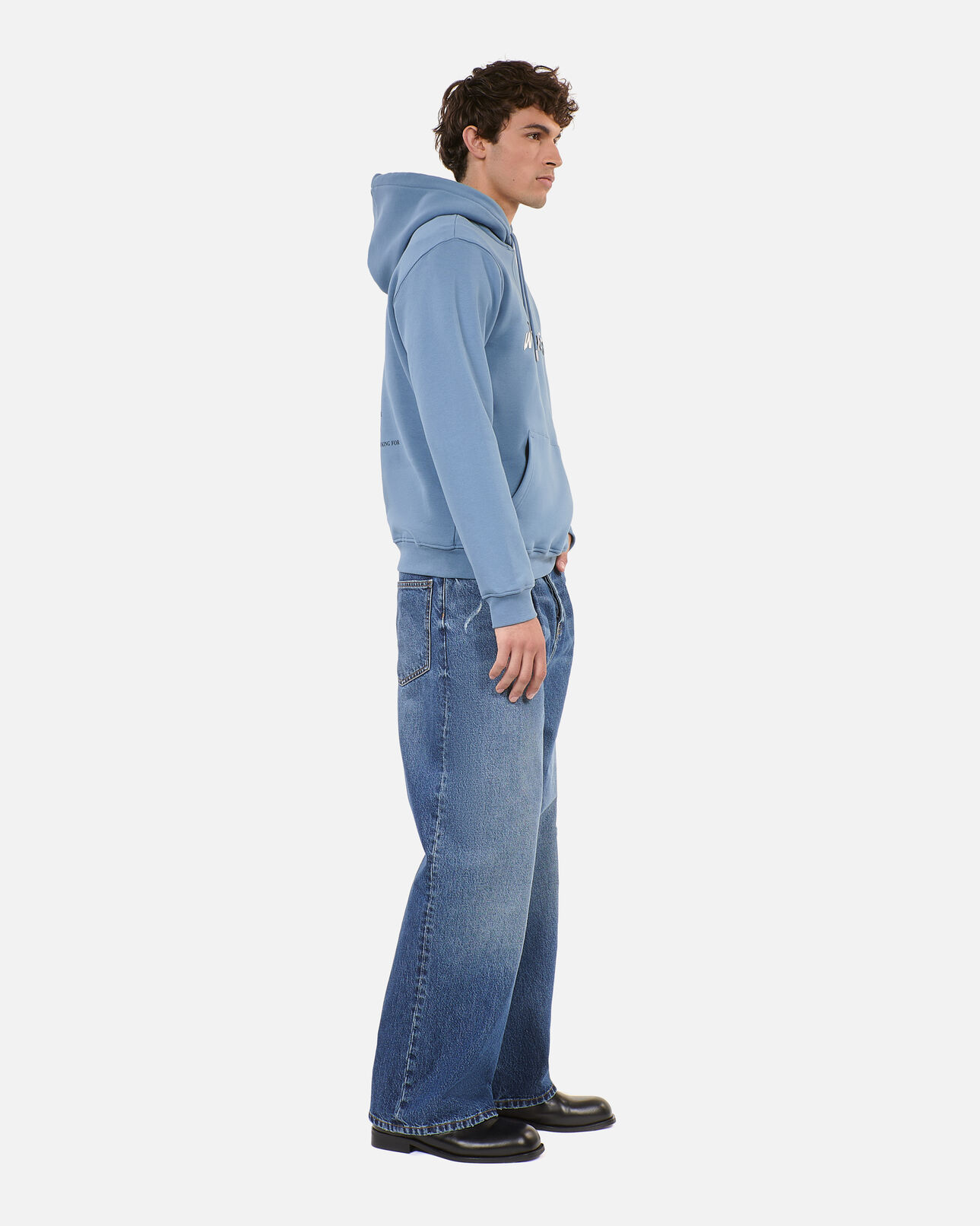 The Kooples HOMME STONE BLUE sweatshirt à capuche what is bleu
