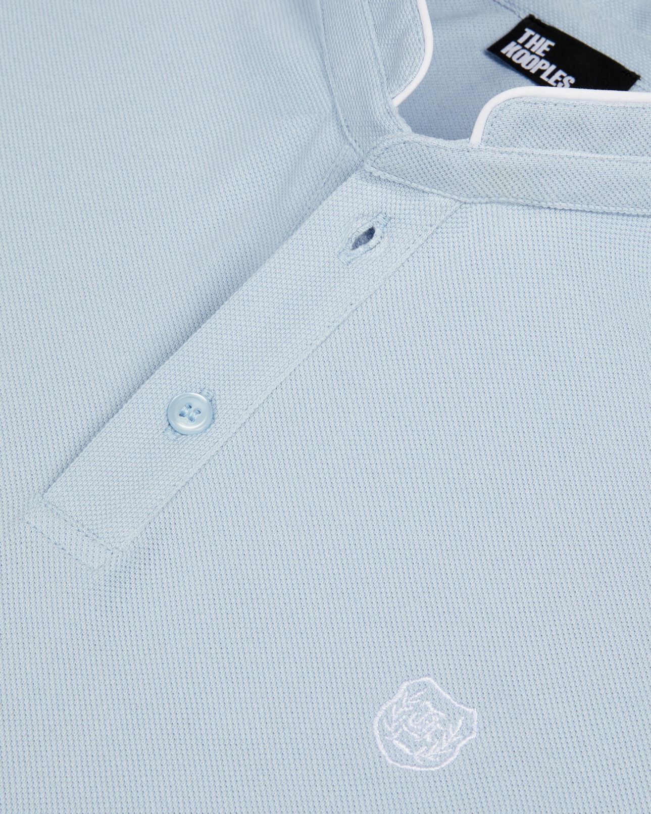 The Kooples HERREN LAVENDER hellblaues poloshirt aus piqué-baumwolle