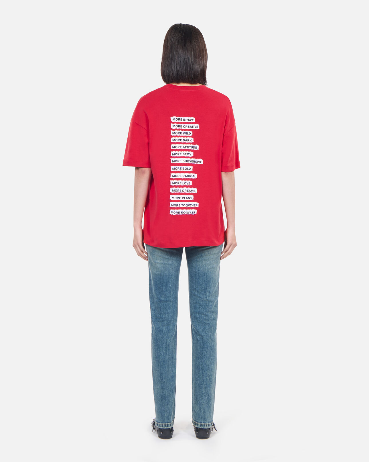 The Kooples FEMME RUBIS t-shirt avec patchs rouge