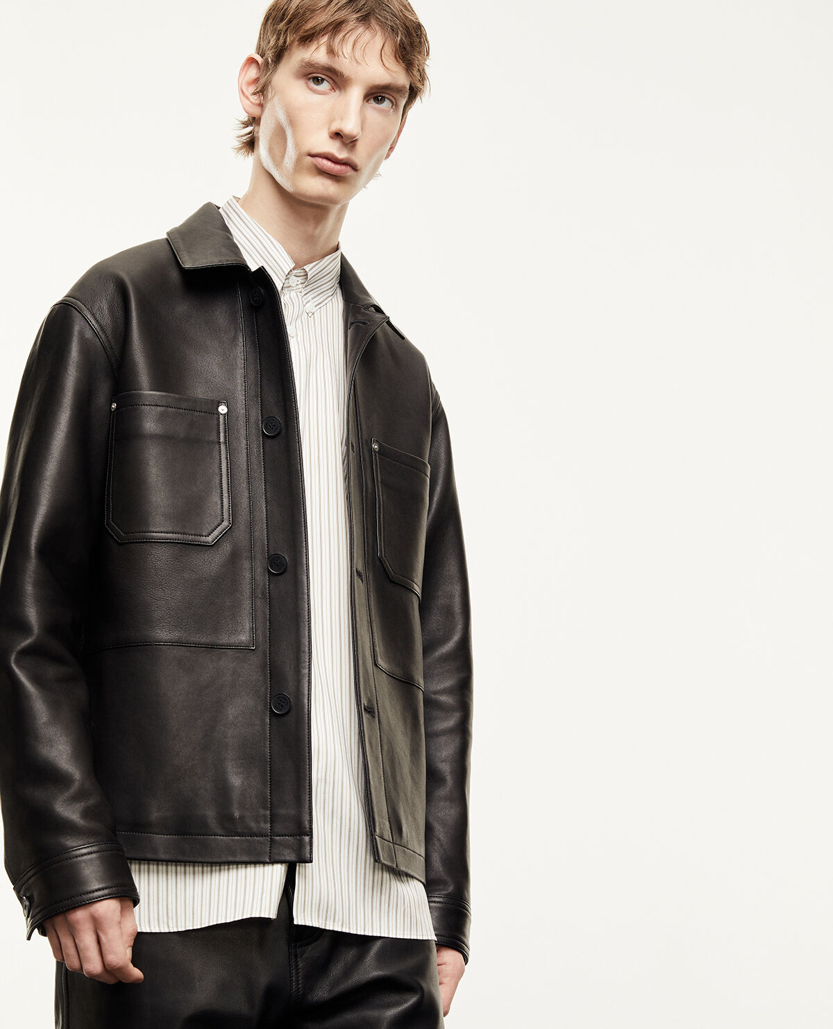 Veste en cuir the kooples homme clearance