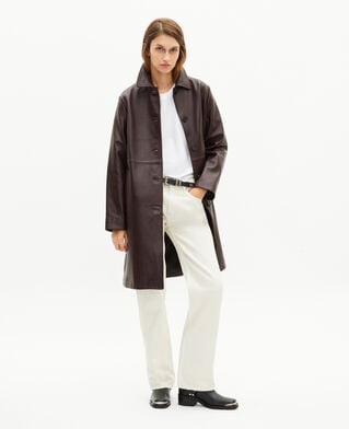 The Kooples F WINE RED bordeaux leather coat