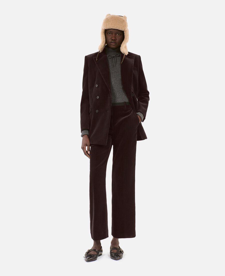 The Kooples MIXTE BROWN chapka en peau lainée marron