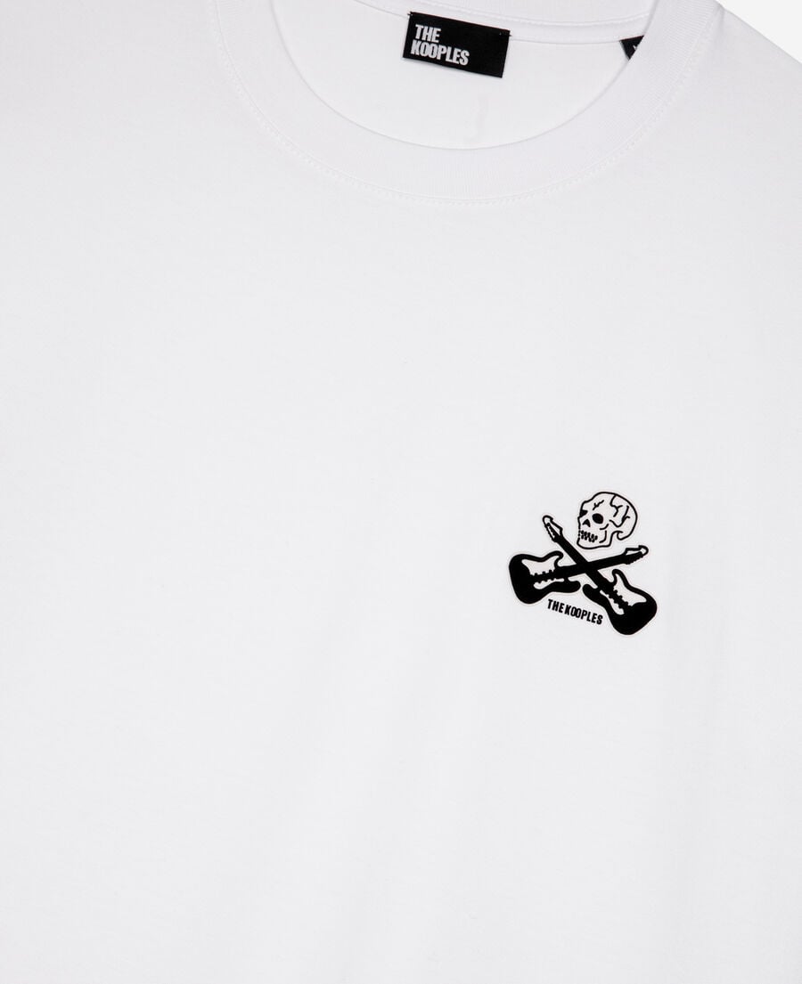 The Kooples MEN WHITE t-shirt with white flocking