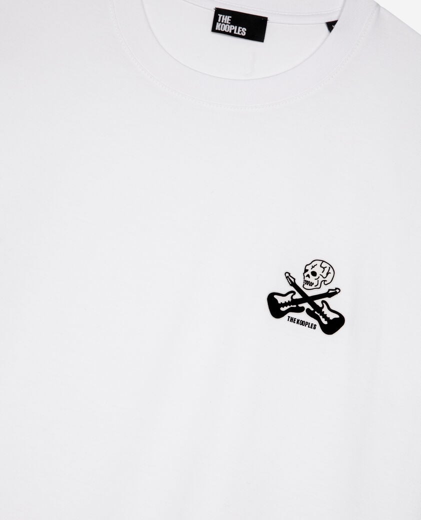 The Kooples HERREN WHITE t-shirt mit weißer beflockung