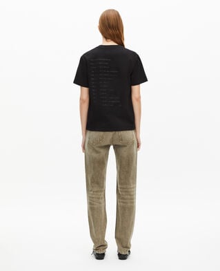The Kooples WOMEN BLACK what is black and leopard t-shirt