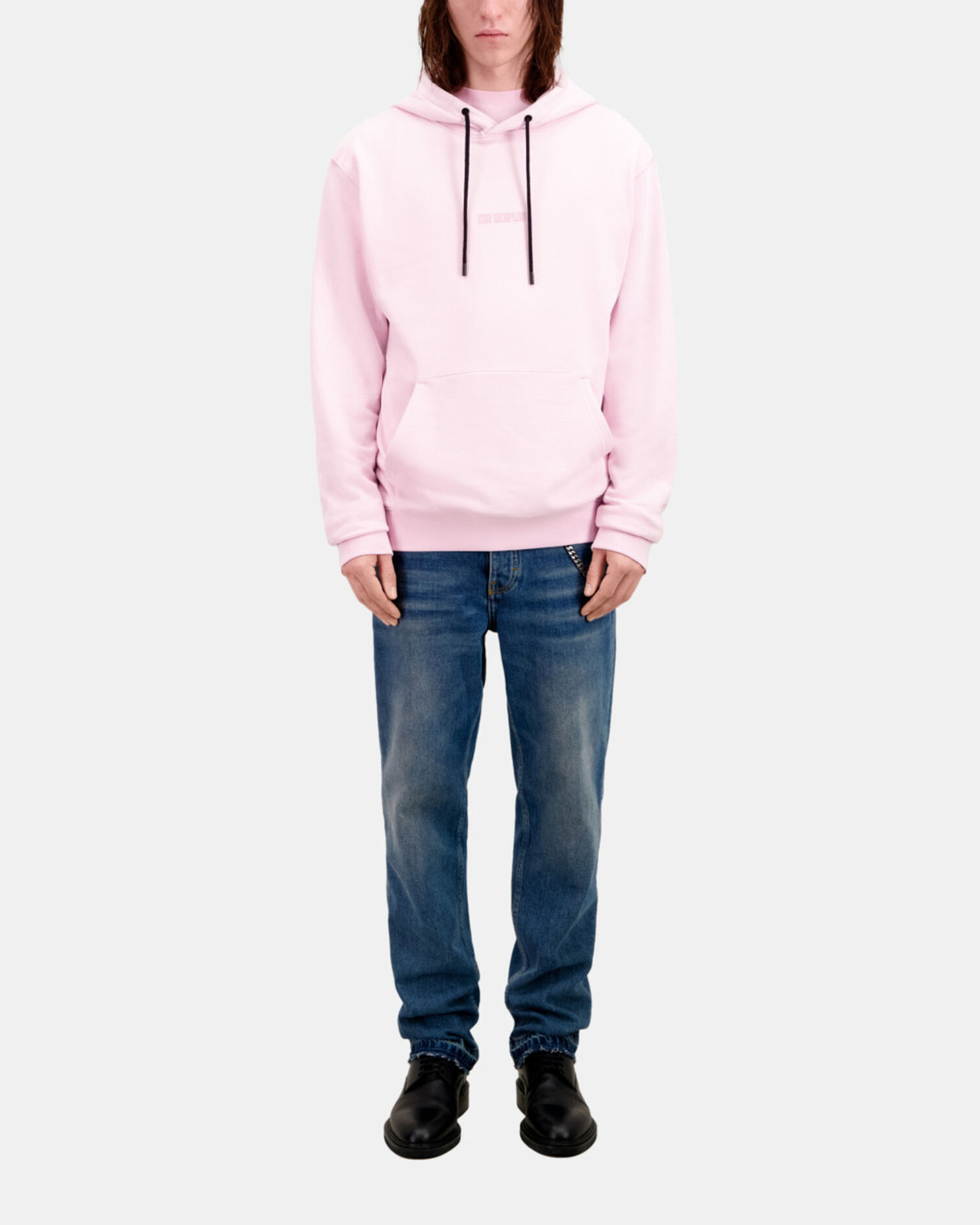 Sweatshirt à capuche rose avec logo, PALE PINK, hi-res image number null