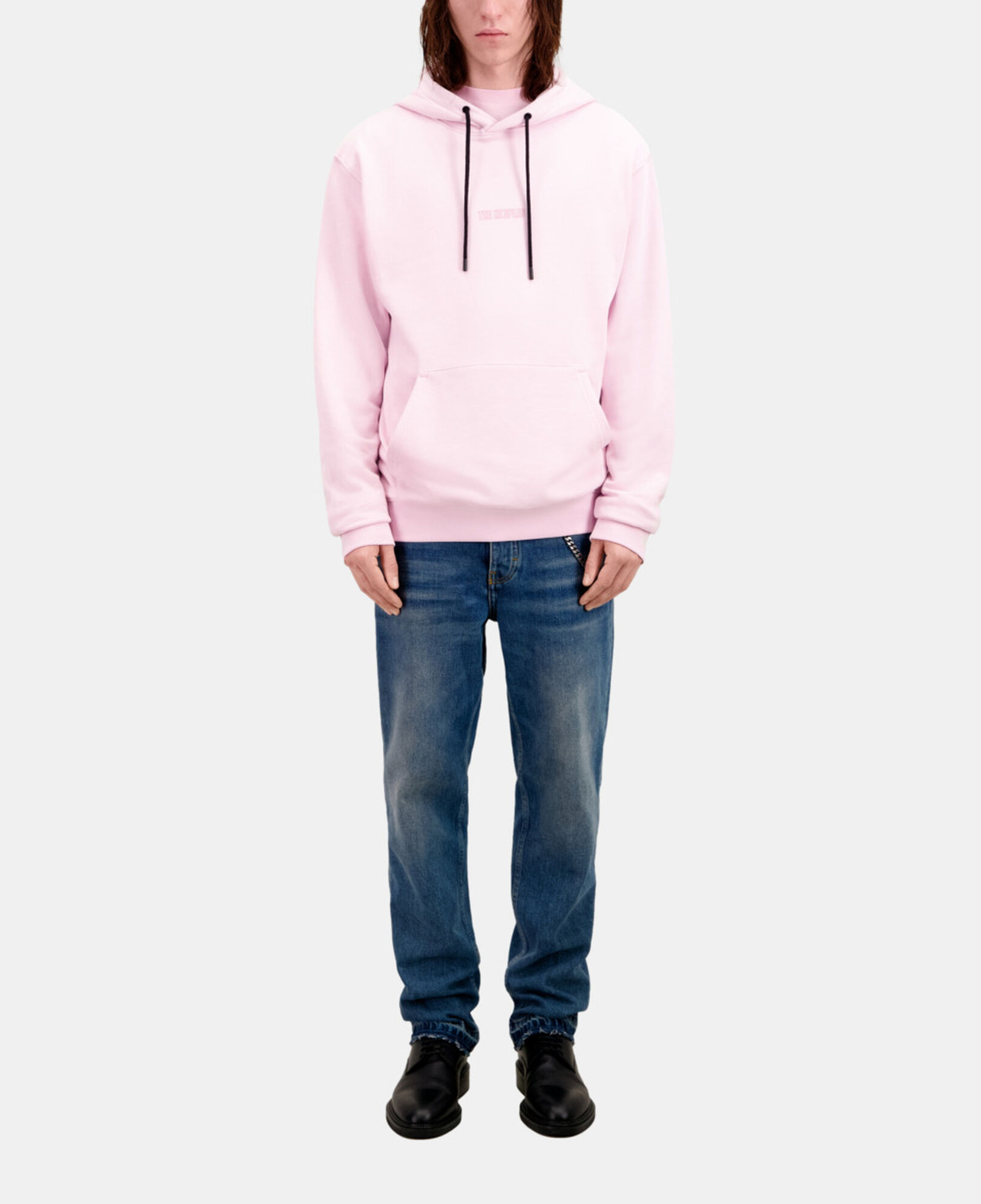 The Kooples MEN PALE PINK men's pink hoodie with logo