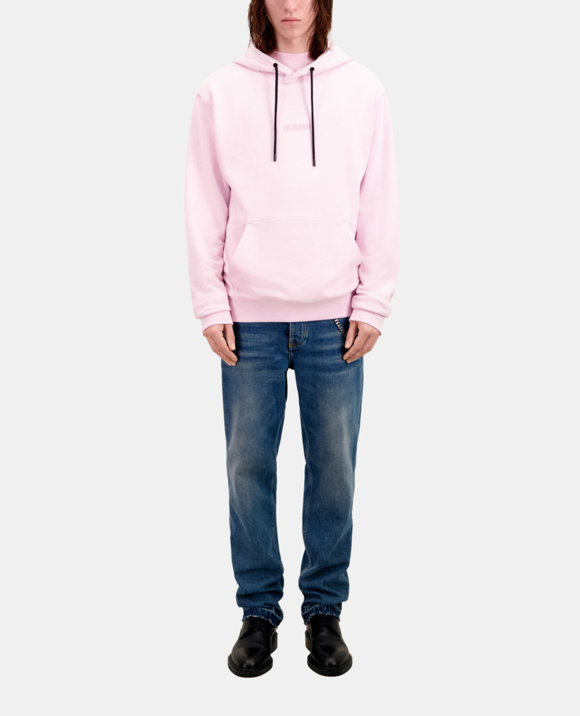 Men's Pink hoodie with logo, PALE PINK, hi-res image number null