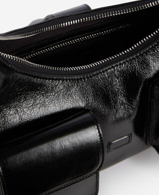 The Kooples DAMEN BLACK schwarze amelia tasche aus leder mit vintage-behandlung