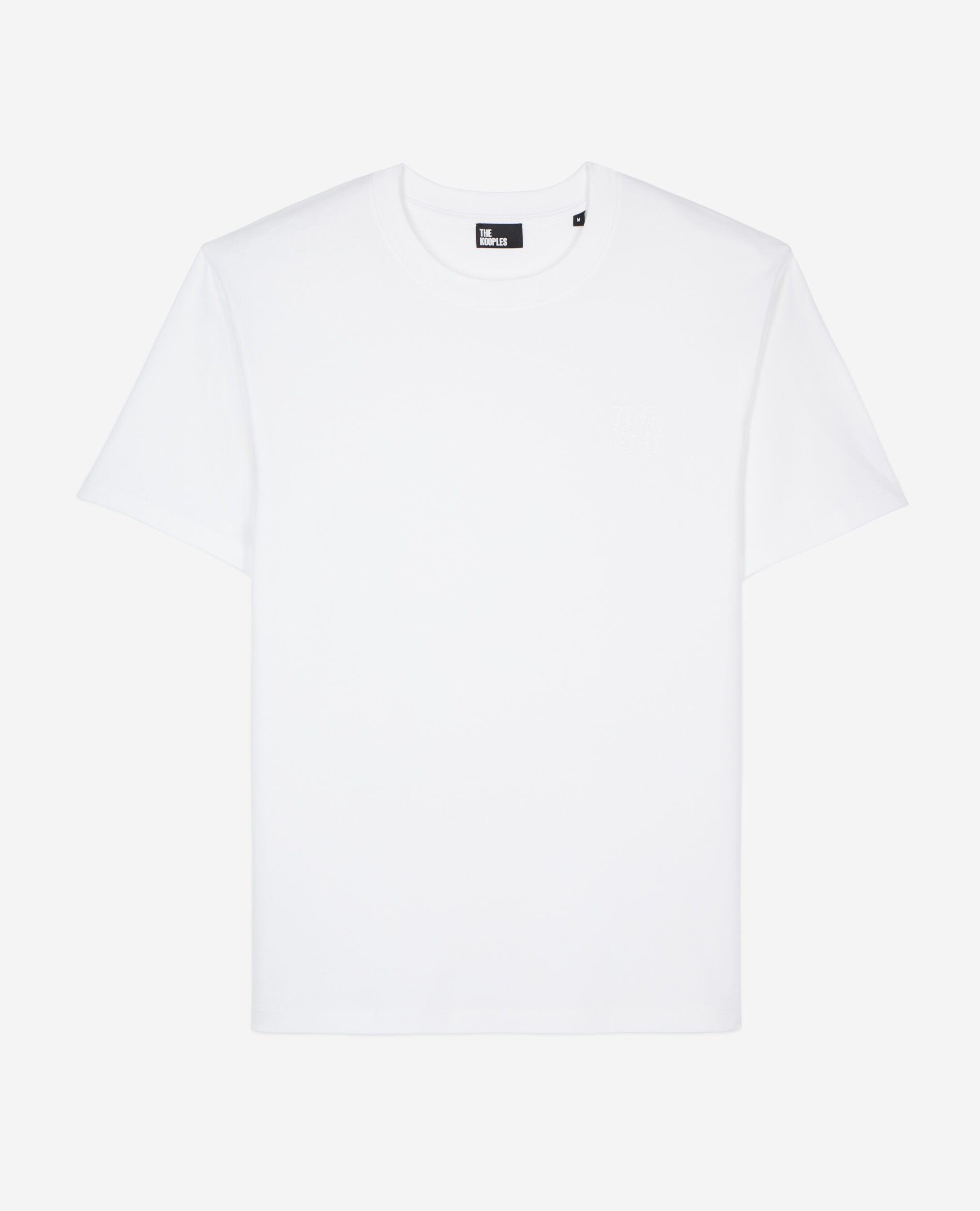 Weißes T-Shirt mit Logostickerei, WHITE, hi-res image number null