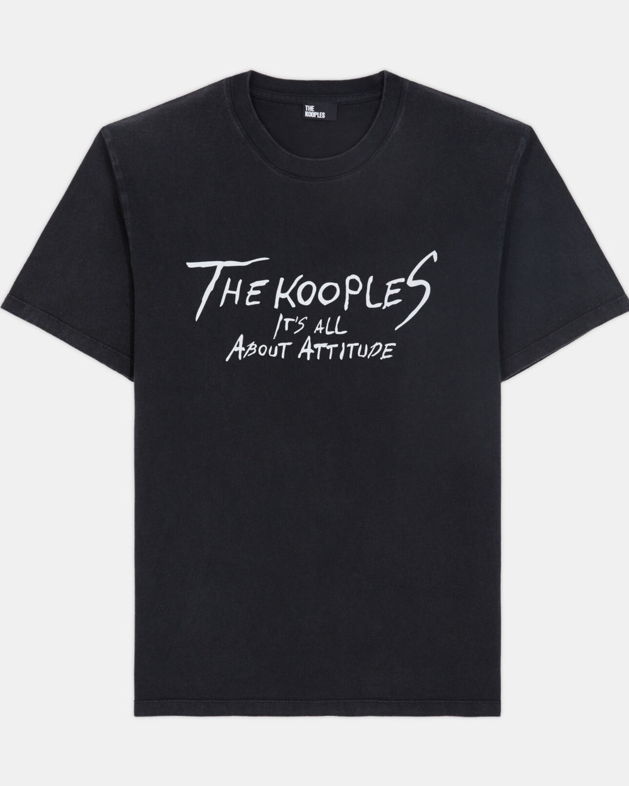 The Kooples HOMME BLACK WASHED t-shirt logo the kooples noir