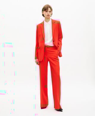 The Kooples FEMME ORANGE veste tailleur orange en crêpe