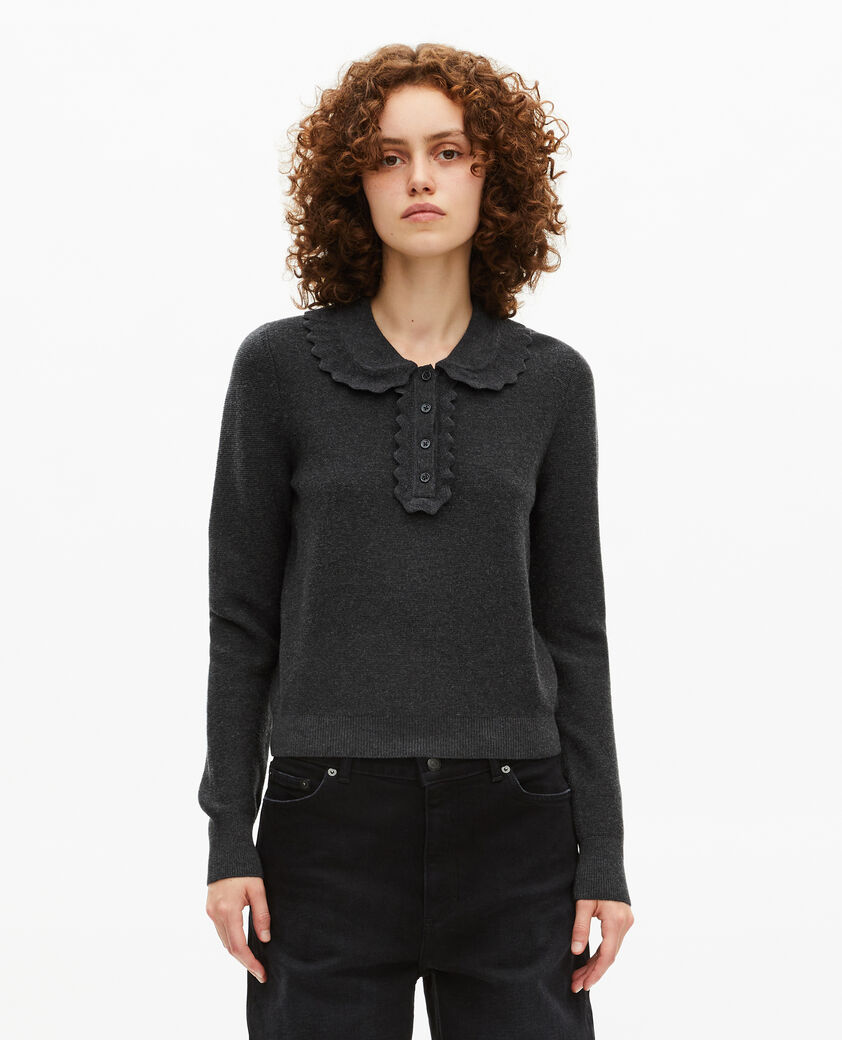 The Kooples MUJER BLACK jersey negro de cuello alto