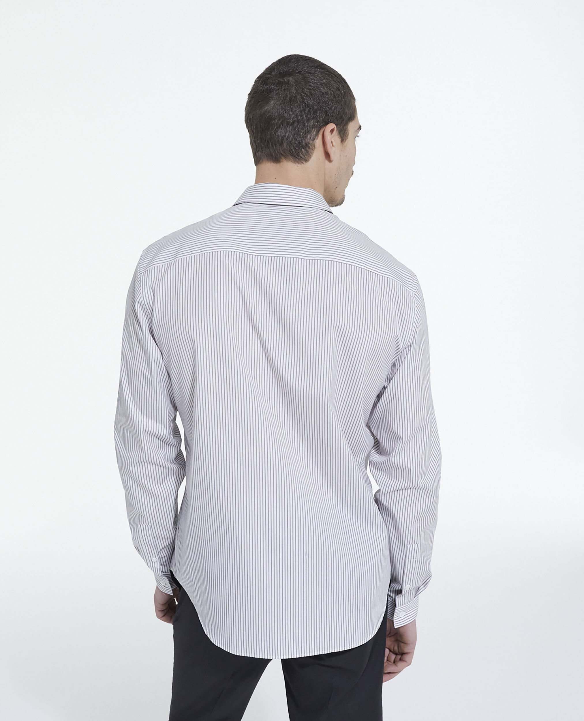 Striped shirt, GREY-WHITE, hi-res image number null