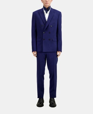 The Kooples HOMME DARK BLUE veste de costume croisée en laine bleu vif