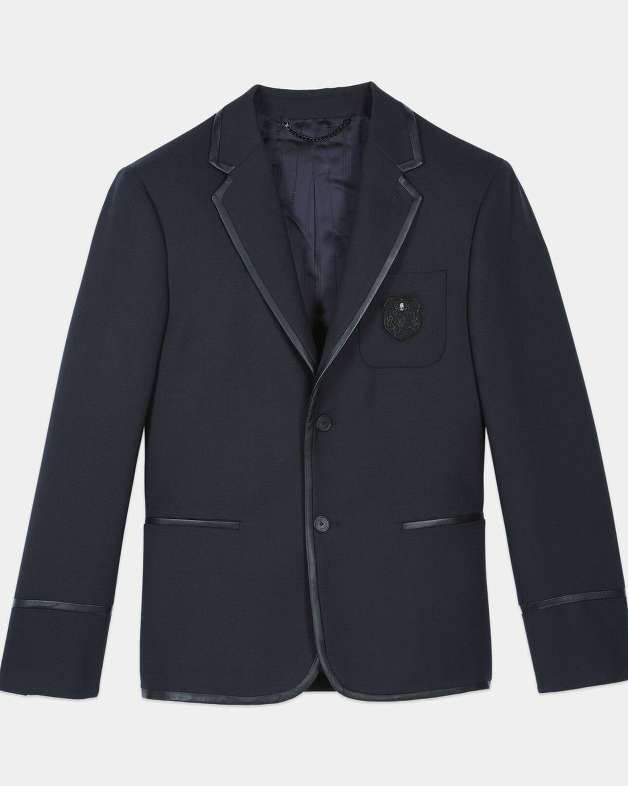 The Kooples HOMME DARK NAVY veste en laine mélangée bleu marine