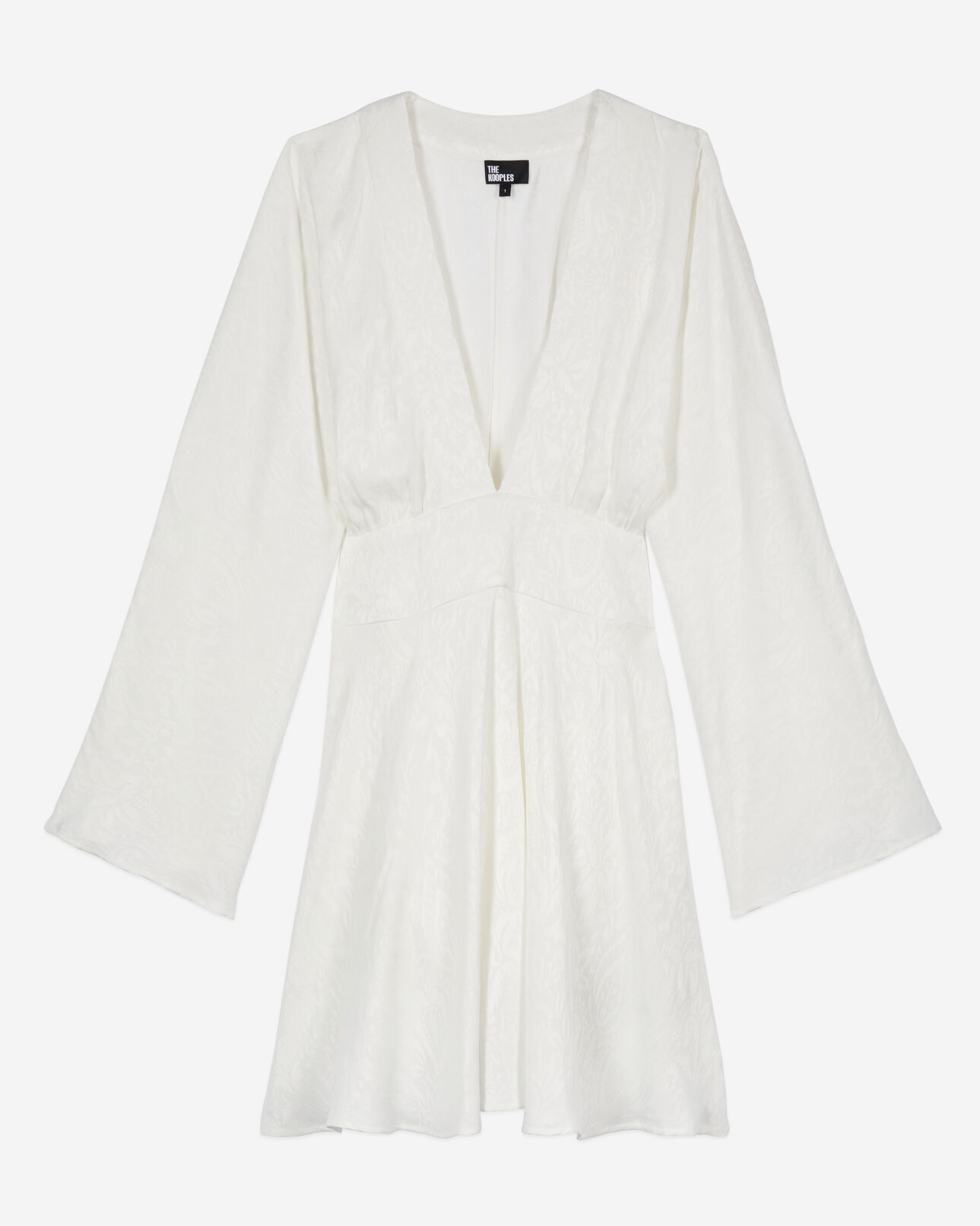 The Kooples WOMEN WHITE short white baroque jacquard dress