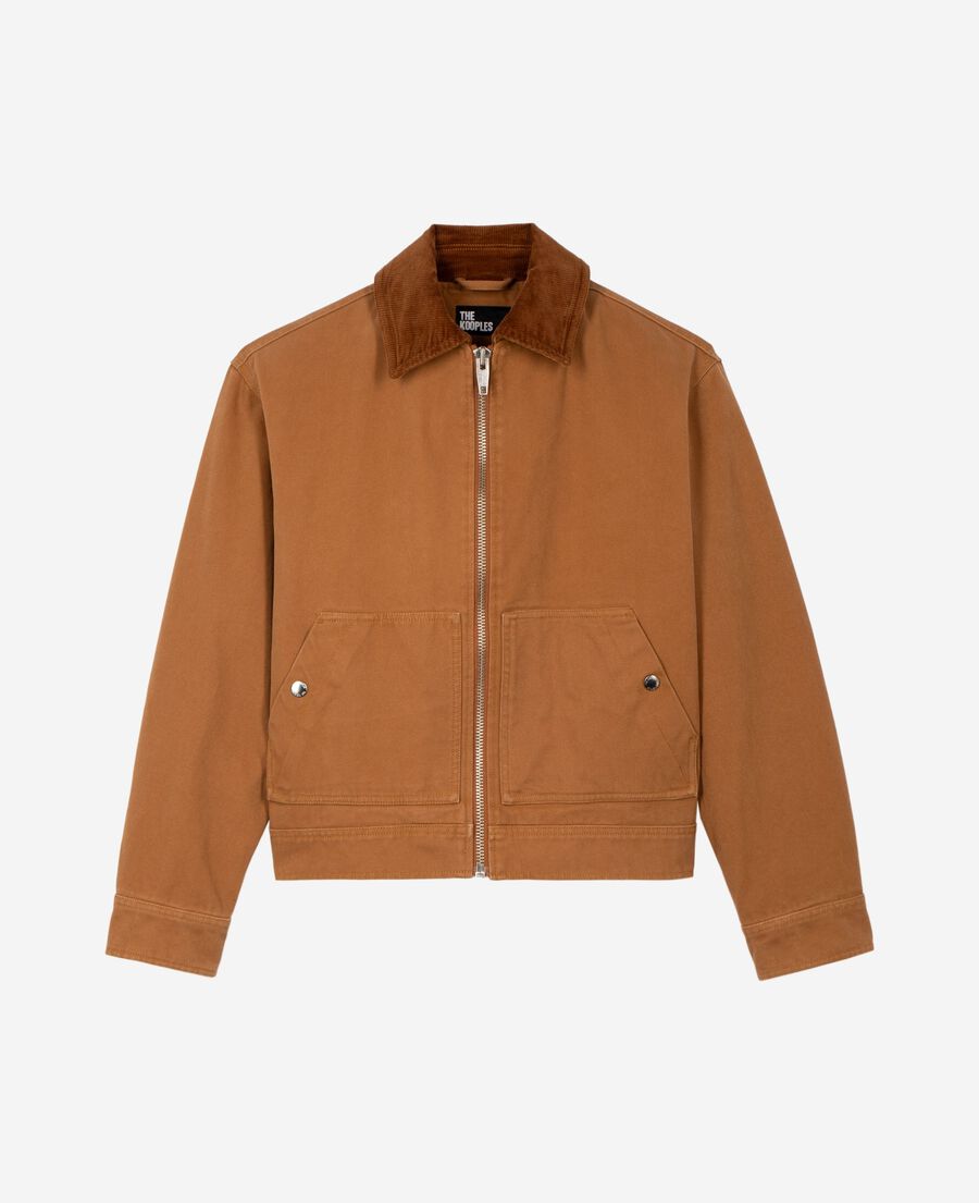 The Kooples F CAMEL camel cotton embroidered back jacket