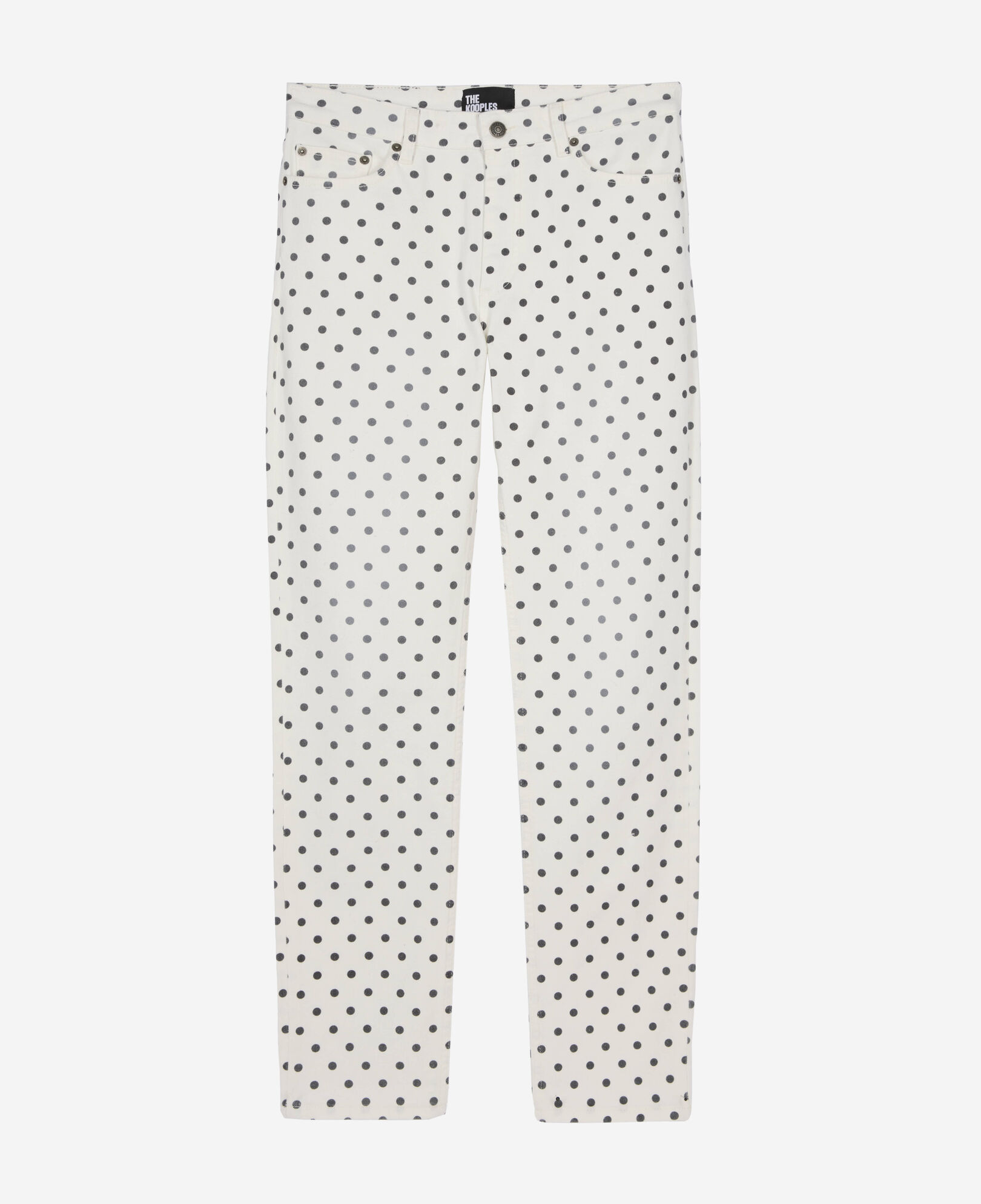 The Kooples DAMEN BEIGE GREY beige gepunktete slim-jeans