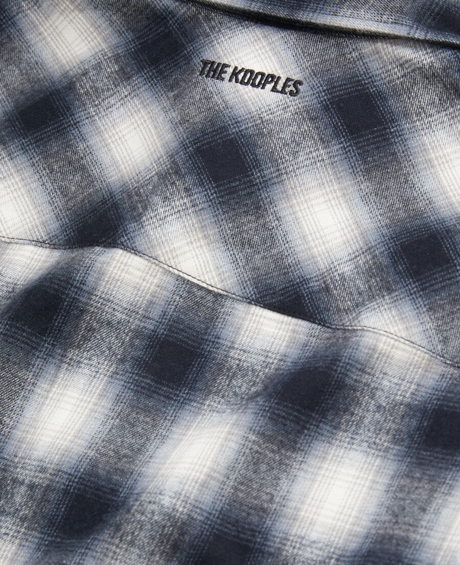 The Kooples HERREN BLACK WHITE schwarz-grau kariertes jackenhemd