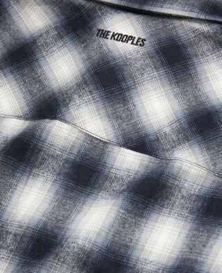 The Kooples HERREN BLACK WHITE schwarz-grau kariertes jackenhemd