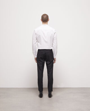 The Kooples MEN BLACK black satin suit pants