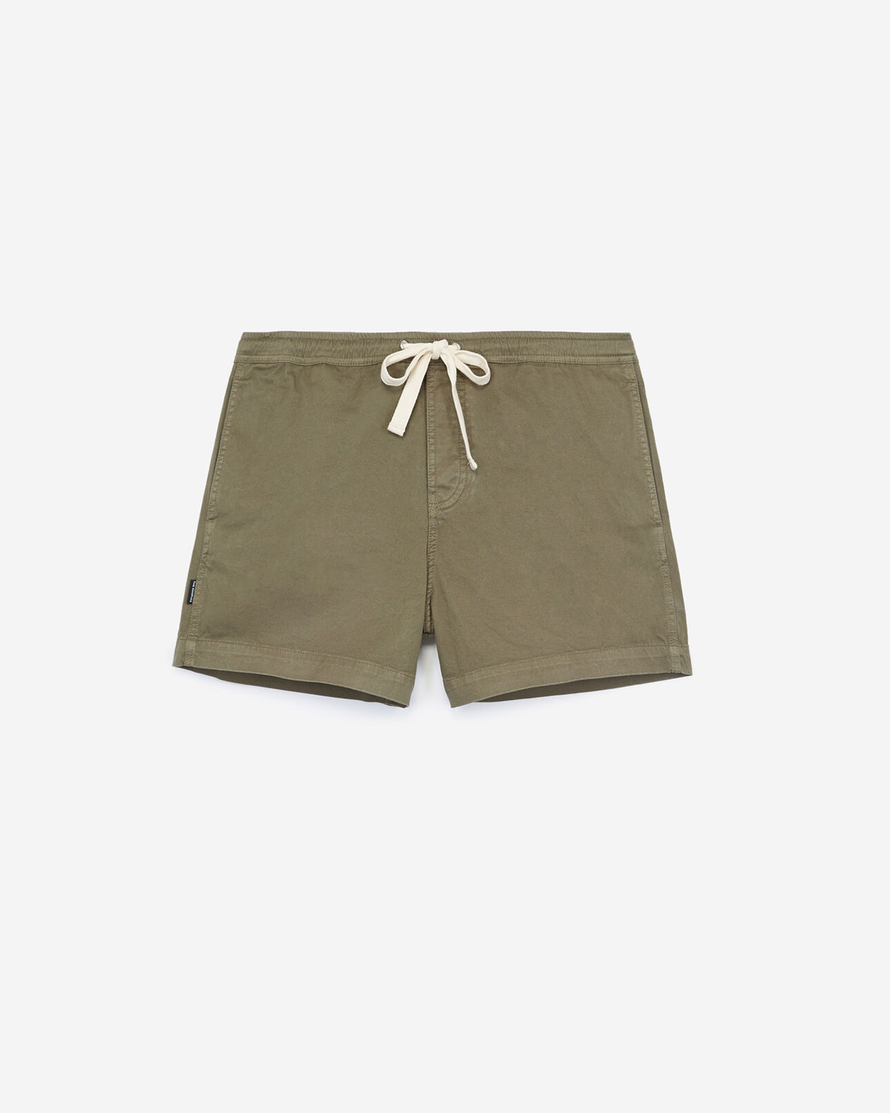 The Kooples HOMME VINTAGE KAKI short kaki coton à taille élastique