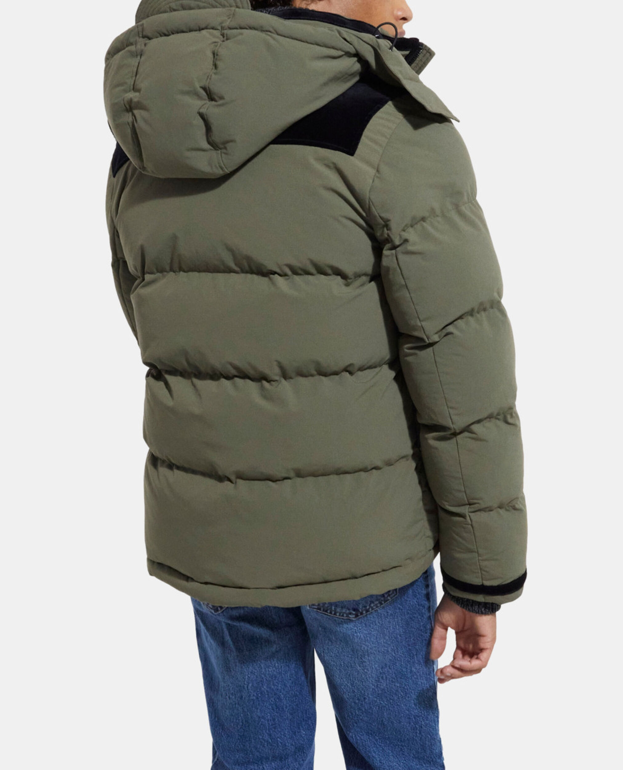 Khaki down jacket, ALGUE, hi-res image number null