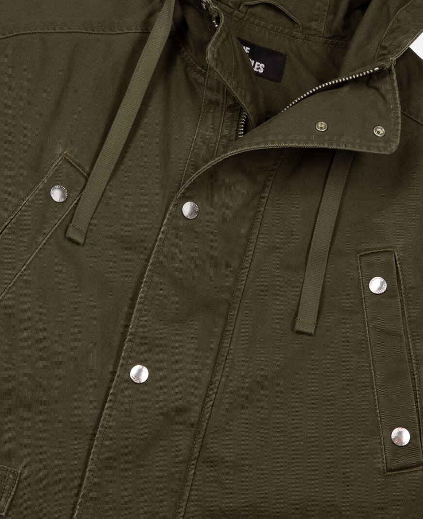 The Kooples HOMME KAKI parka à capuche kaki