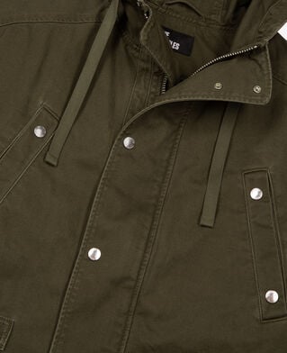 The Kooples HOMME KAKI parka à capuche kaki