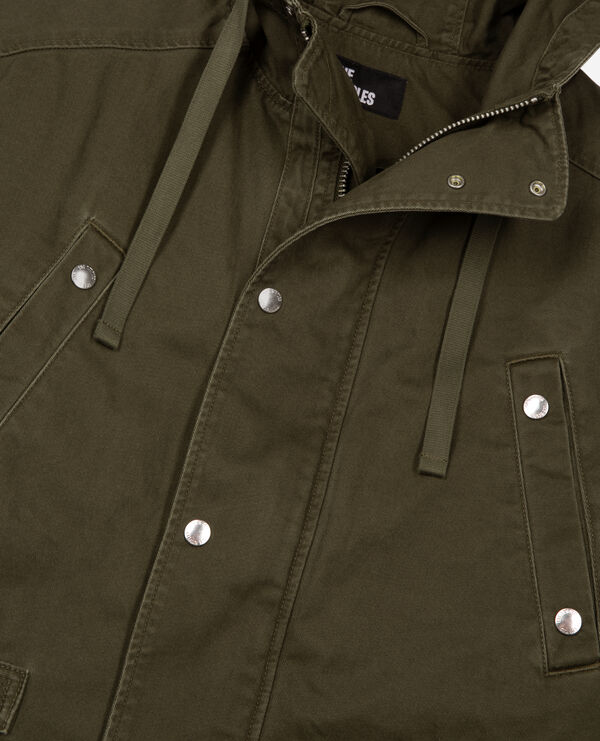 The Kooples HERREN KAKI khaki parka mit kapuze