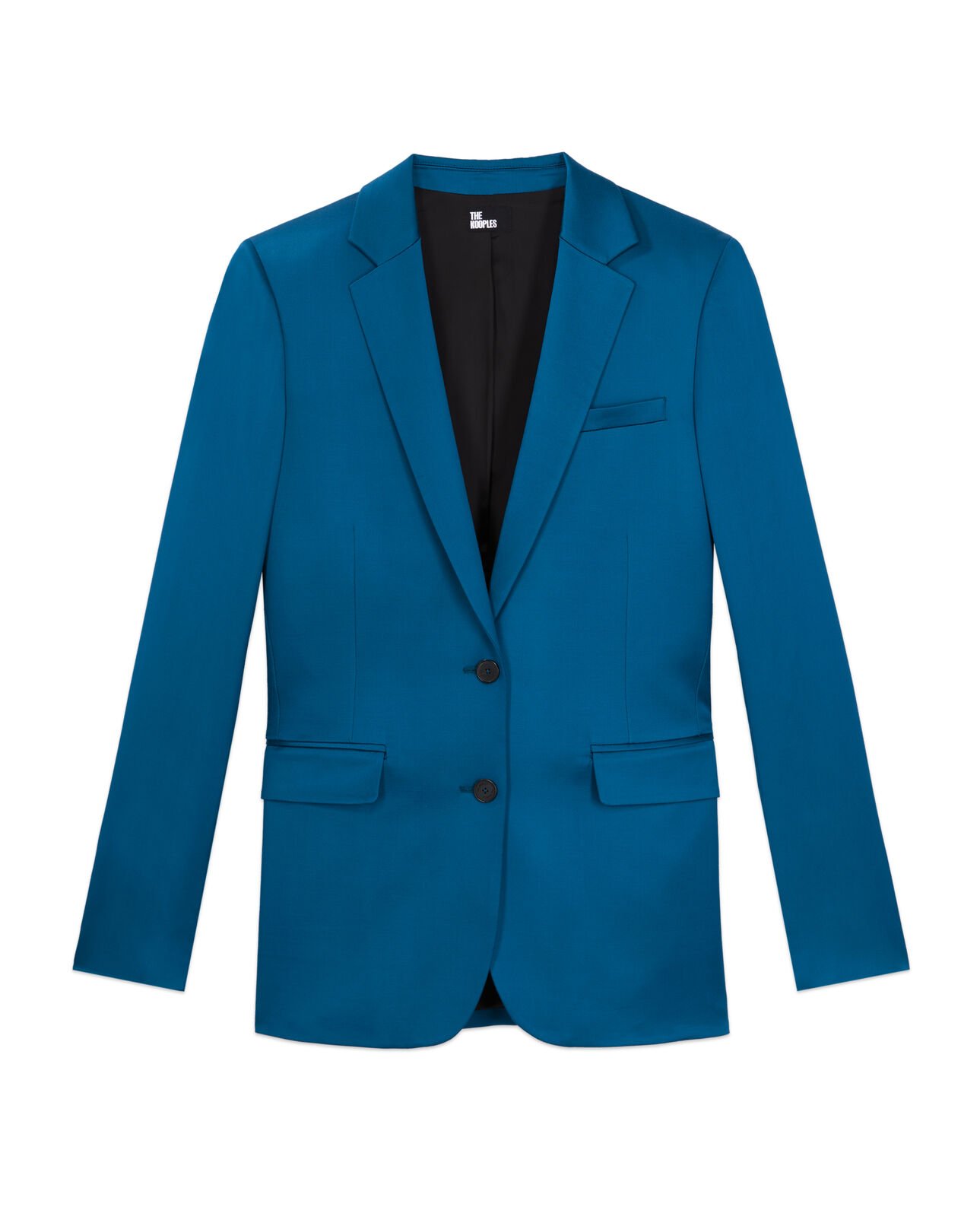 The Kooples WOMEN DEEP BLUE blue satin suit blazer